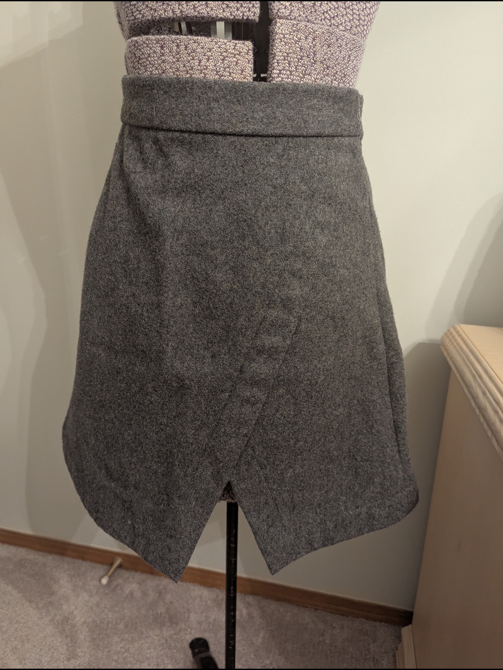 Aritzia Talula Gray Wool Blend Wrap Skirt - Women's